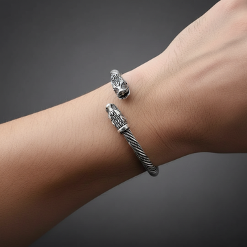 Ragnar – Armband vikingisch im aspekt von altem silber für männer
