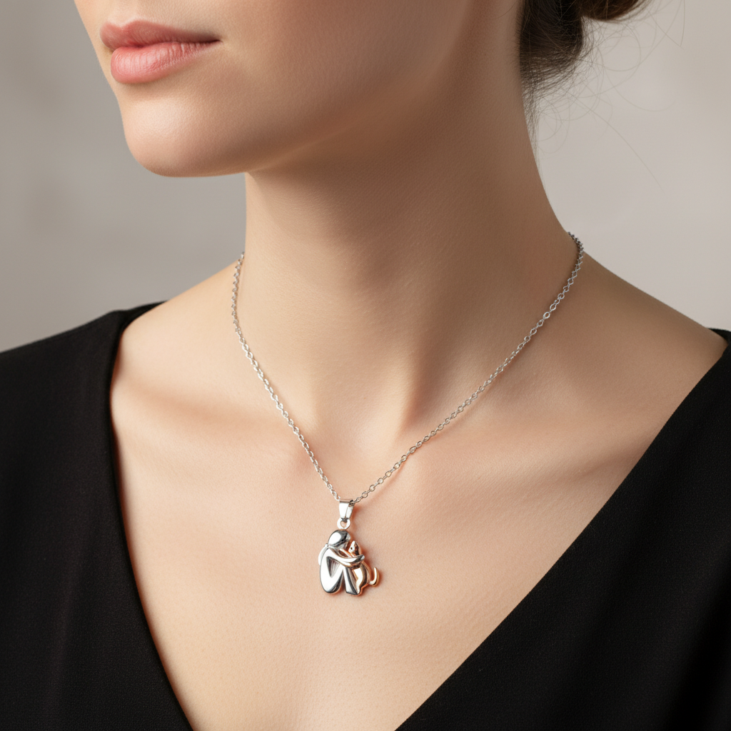 Mignon – Halsband mit eingewobenem Katzenanhänger