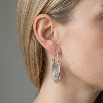 Amandine – Ohrringe aus vintage Silber irregulär