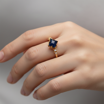Nerisa – Ring aus schwarzem Obsidian
