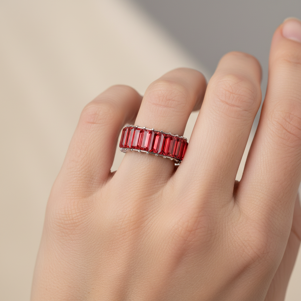 Naya – Moderner geometrischer Ring aus farbigem Metall