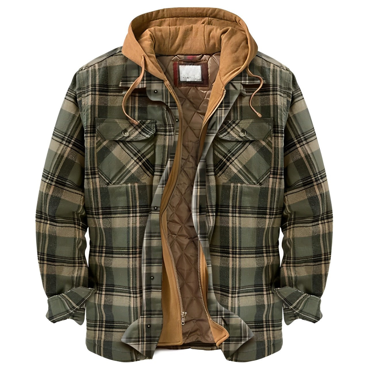 Ormond - Karierte Jacke mit Kapuze