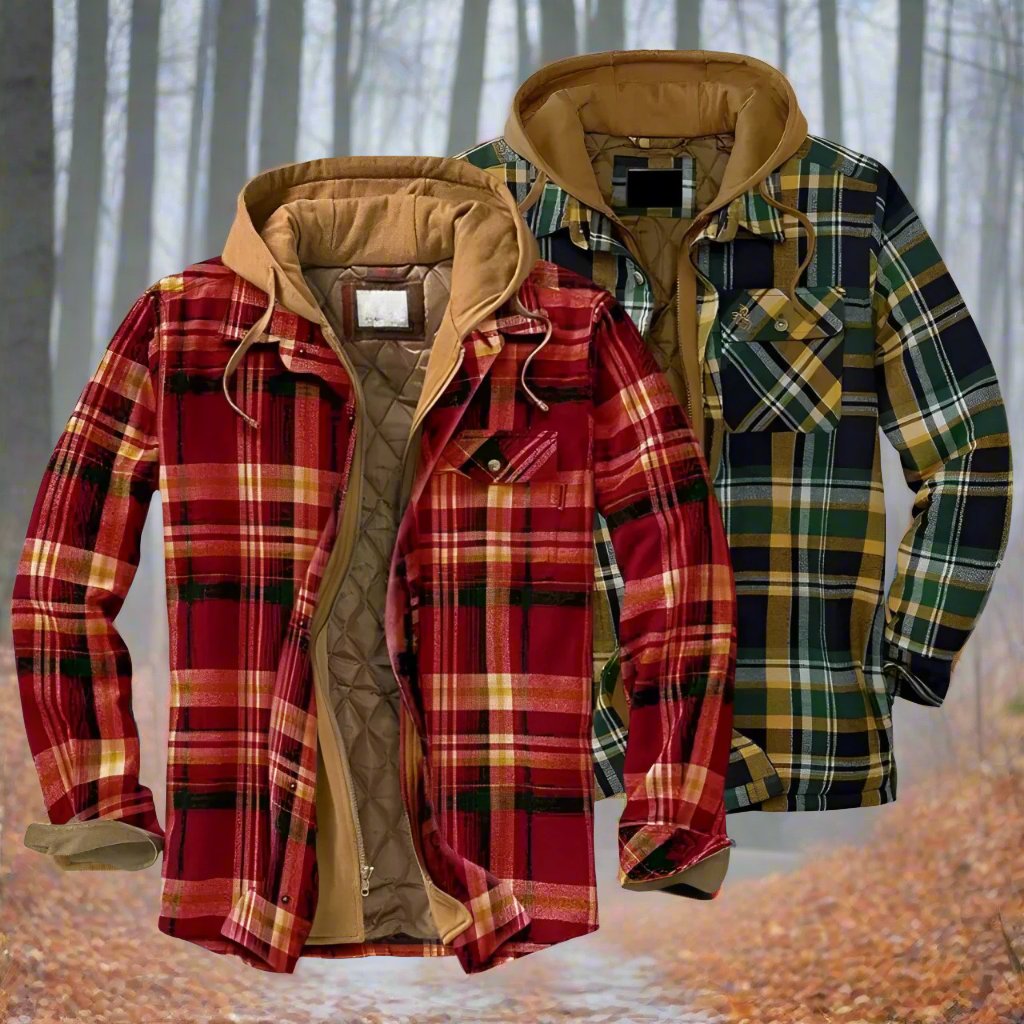 Ormond – Karierte Winterjacke mit Kapuze