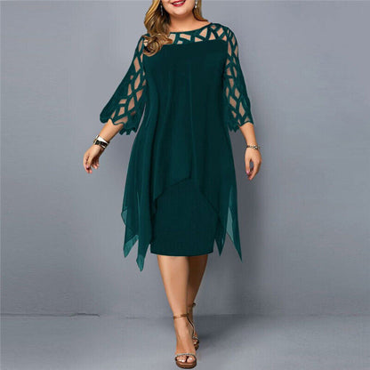 Cathryn - Stilvolles Midi-Kleid in großen Größen