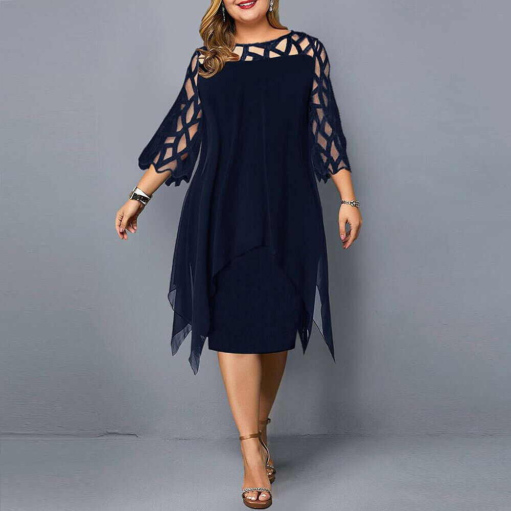 Cathryn - Schickes Midikleid für große Größen
