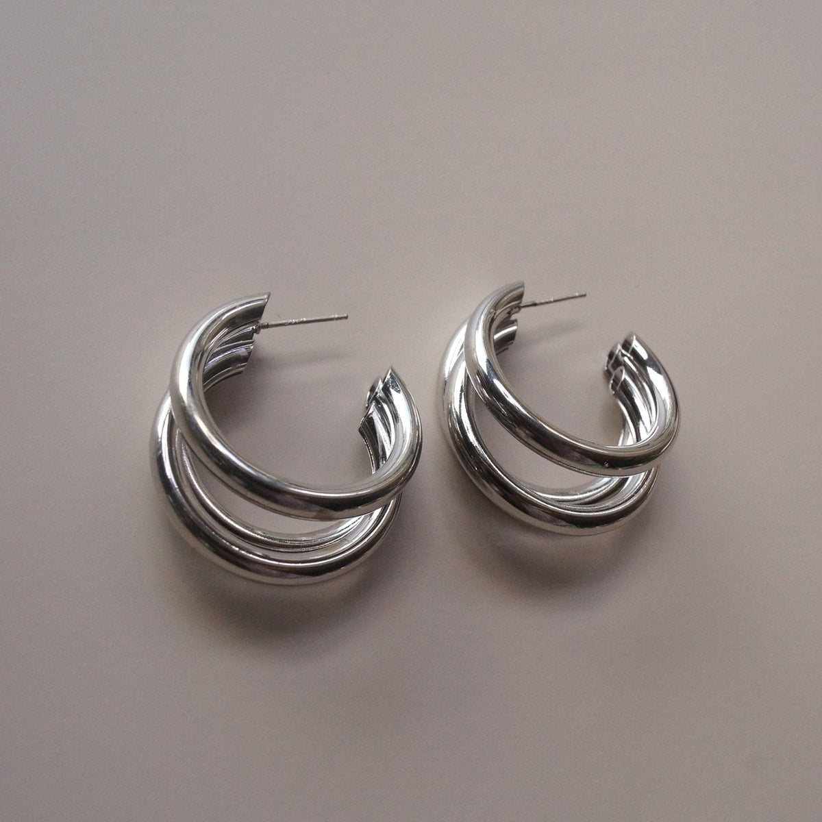 Mila - Dreifach audaz Ohrringe in Silber