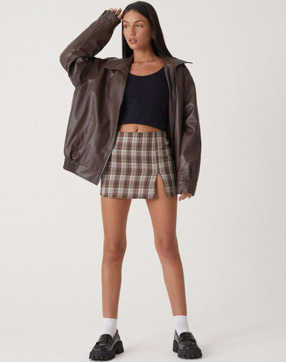 Sophia - Bequeme Oversize-Lederjacke