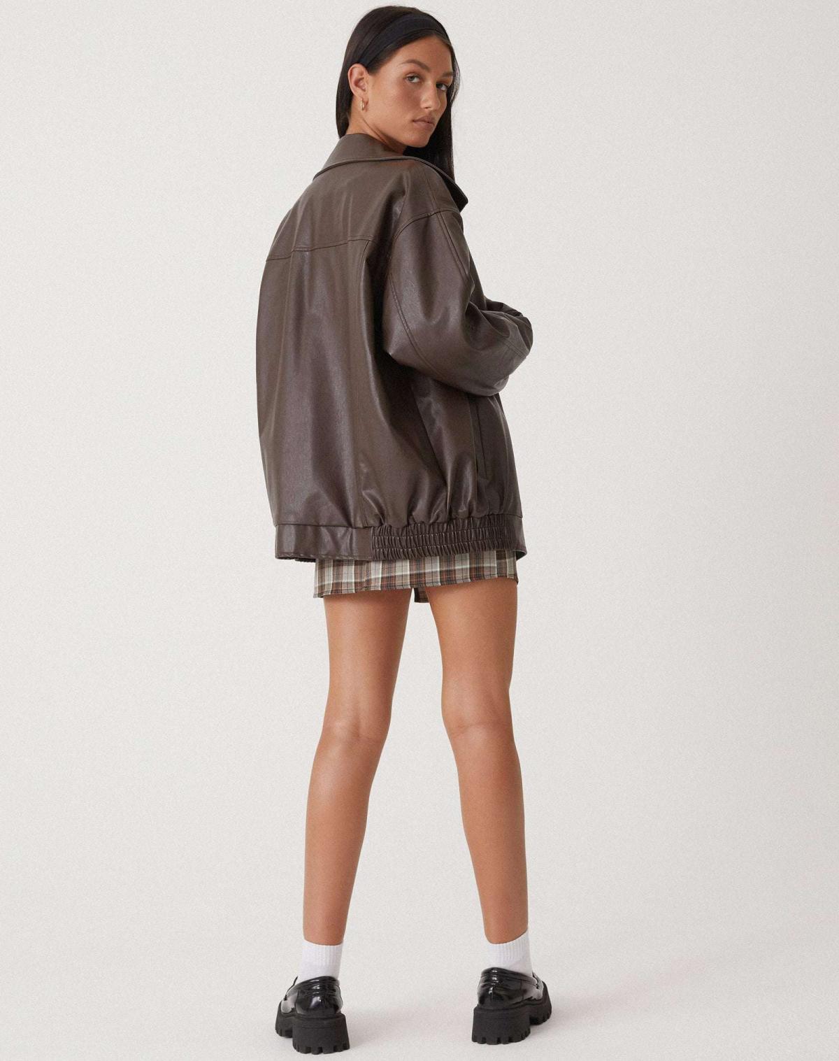 Sophia - Bequeme Oversize-Lederjacke