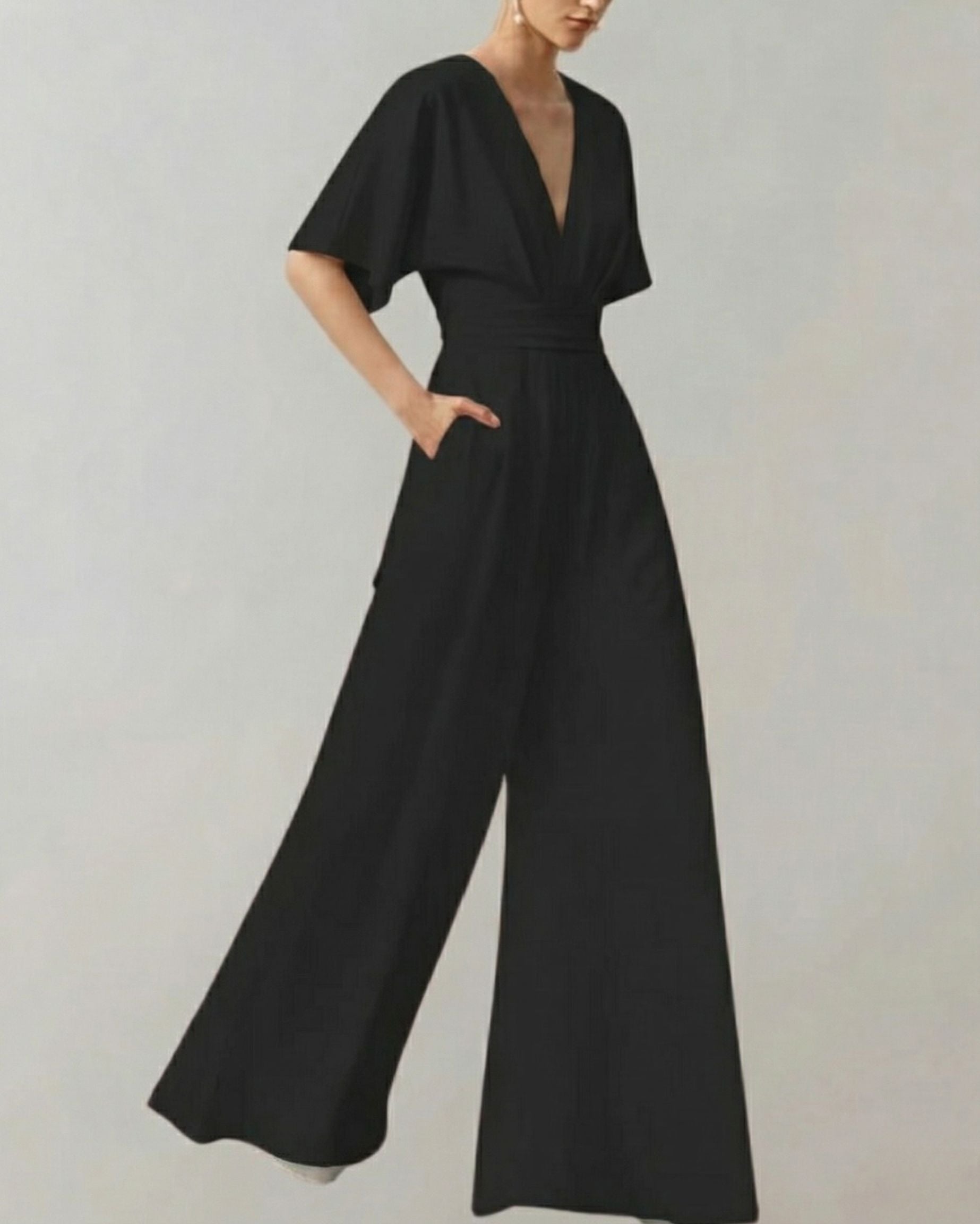 Melanie | Bequemer Overall mit weiten Beinen