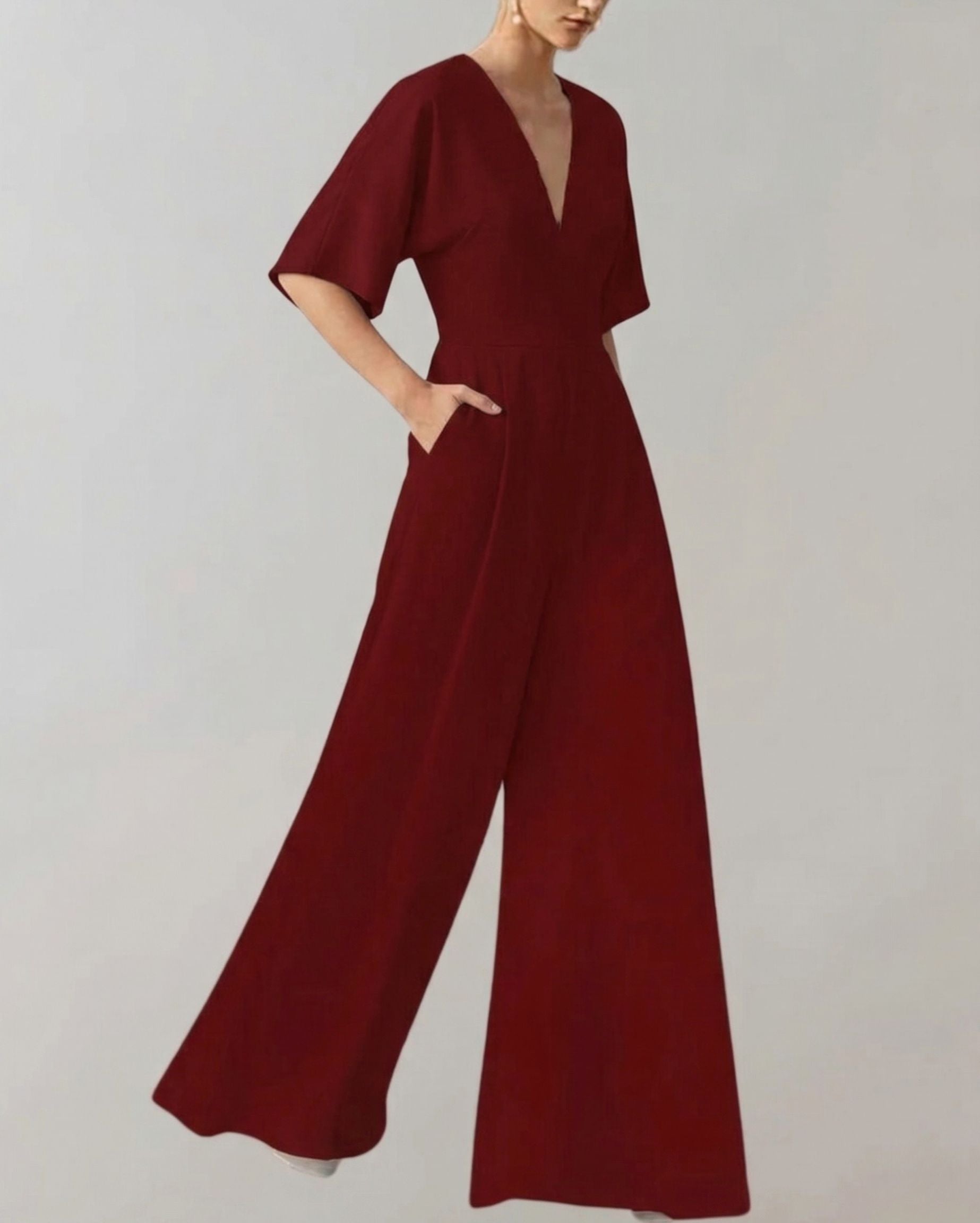 Melanie | Bequemer Overall mit weiten Beinen