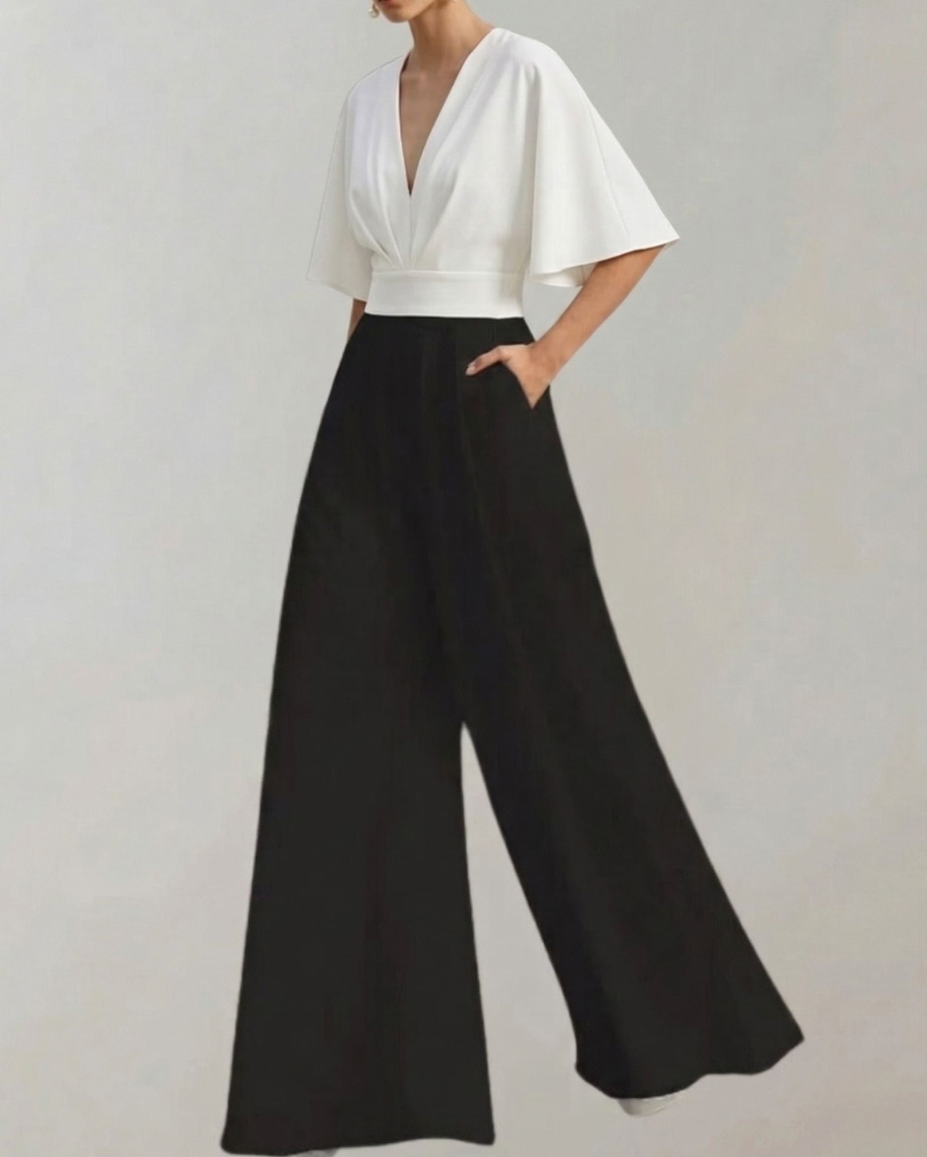 Melanie | Bequemer Overall mit weiten Beinen